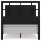 Covetown Full Panel Bed with Mirrored Dresser and Nightstand