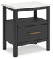 Cadmori Full Upholstered Panel Bed with Mirrored Dresser and Nightstand