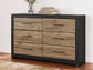 Vertani Twin Panel Bed with Dresser and 2 Nightstands