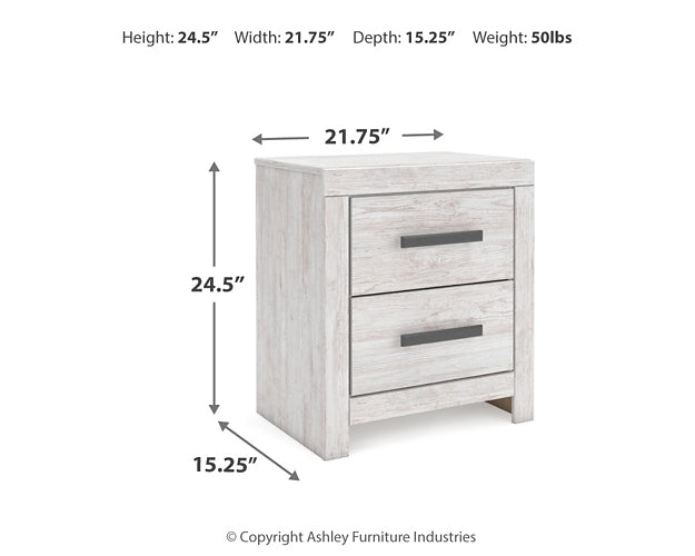 Cayboni Twin Panel Bed with Mirrored Dresser, Chest and 2 Nightstands