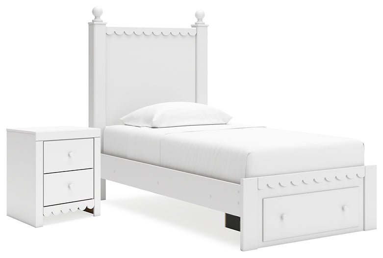 Mollviney Twin Panel Storage Bed with 2 Nightstands