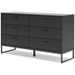 Socalle Twin Panel Platform Bed with Dresser and Chest