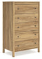 Bermacy Full Platform Panel Bed with Dresser and Chest