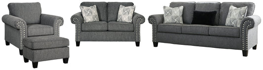 Agleno Sofa, Loveseat, Chair and Ottoman