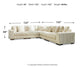 Lindyn 5-Piece Sectional with Ottoman