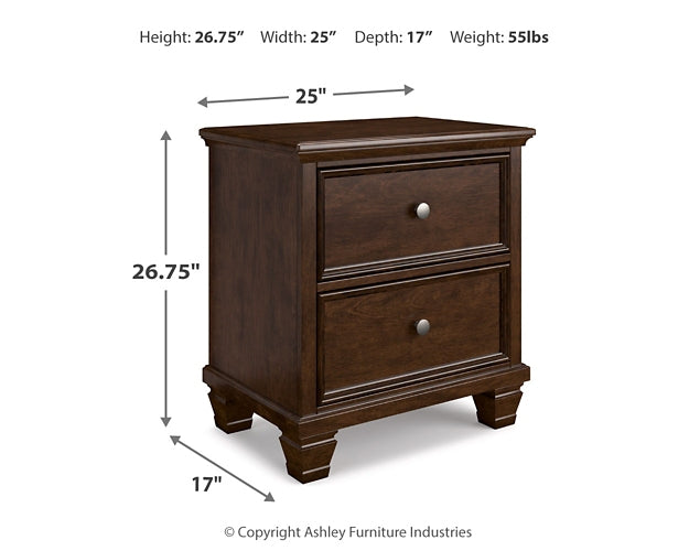 Danabrin Full Panel Bed with Mirrored Dresser, Chest and Nightstand