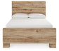 Hyanna Full Panel Bed with Storage with Mirrored Dresser, Chest and Nightstand